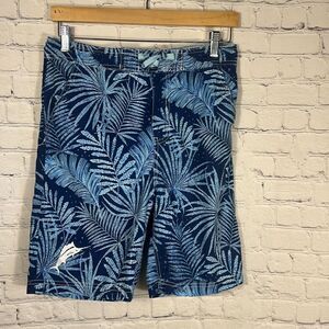 Tommy Bahama Swim Trunks Blue  Floral Swimwear size L Large Board Shorts